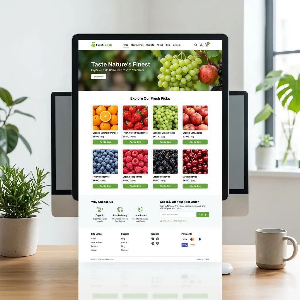 Jasa pembuatan toko online e-commerce buah organik - FruitFresh
